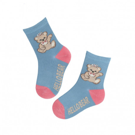 SOKISAHTEL HELLO BEAR sinised karuga sokid lastele 438, 439, 443