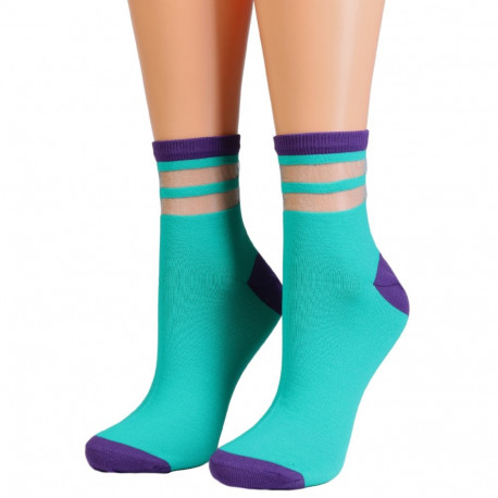 SOKISAHTEL RELINA rohelised triibulised sokid 444