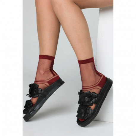 SOKISAHTEL SELINA bordoopunased õhukesed sokid 444