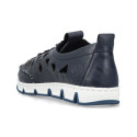 Leather openwork shoes Rieker W RKR652, navy blue (40)
