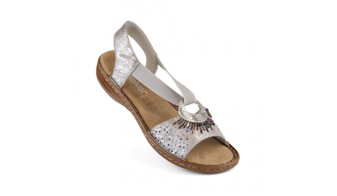 Comfortable Rieker W RKR673 metallic sandals (37)