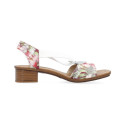 Comfortable floral sandals Rieker W RKR334C multicolor (42)