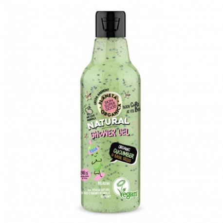 Natura Siberica dušigeel Skin Super Good orgaanilise kurgi ja basiilikuseemnetega 250ml