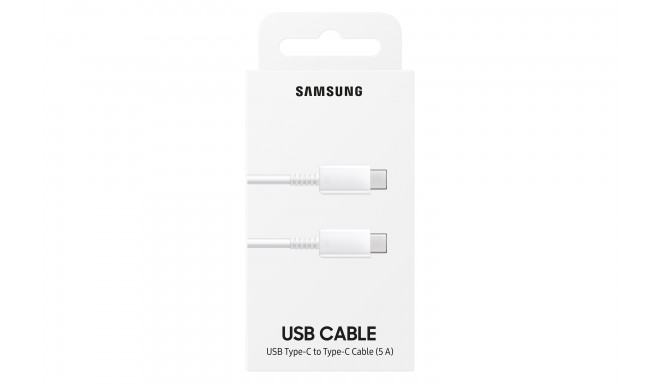 Kabelis Samsung USB - Type-C, 5A, 1m, baltas