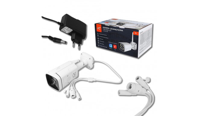 Exterior IP camera BULLET white IP66 PTZ WiFi&LAN 4Mpix 85*LED 4*IR 3,6mm Lens (IR Cut Filter) D