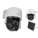Solar rotary exterior IP camera white IP66 PTZ WiFi IP 3Mpix 3W USB-C 5V 9600mAh 320* SMART LTC Visi