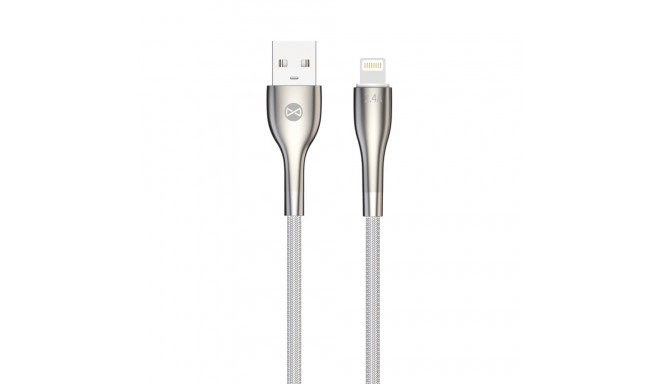 Forever Sleek cable USB - Lightning 1,0 m 2.4A white