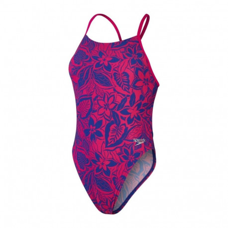 Ujumistrikoo Speedo Allover Tie-Back 1 Piece W roosa/sinine - 30