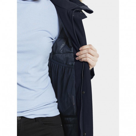 Parka Didriksons Erika 3 Womens tumesinine - 32