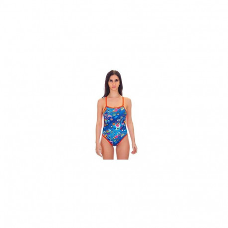 Ujumistrikoo Speedo Retro Pop Cross Tieback sinine/kirju - 32
