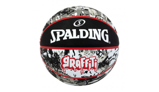 Korvpall Spalding Graffity must/punane suurus 7