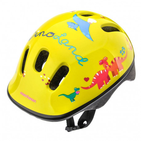 Kask rowerowy Meteor KS06 Dino rozm. S 48-52 cm żółty 24839
