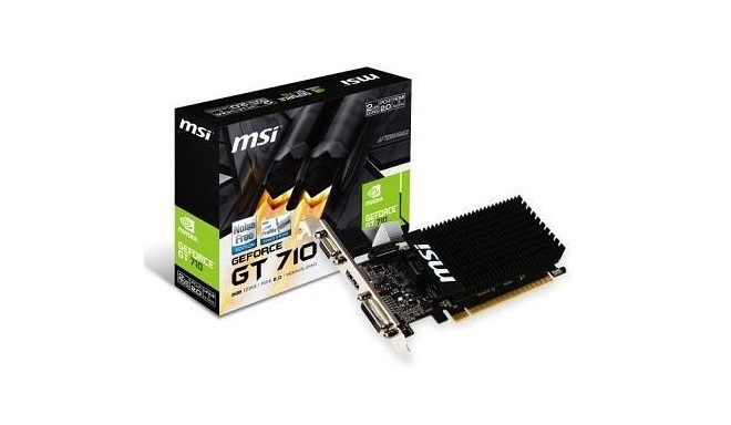 MSI videokaart VGA PCIE16 GT710 2GB GDDR3/GT 710 2GD3H LP