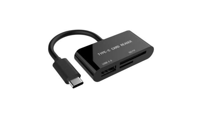 GEMBIRD UHB-CR3-02 Gembird compact USB Type-C SDXC combo card reader, OTG, black