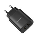 Borofone Wall charger BN2 Super - 2xUSB - 2,1A black