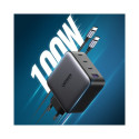 Ugreen GaN kiirlaadija 3x USB Type C | USB Power Delivery 3.0 QuickCharge 4+ FCP SCP AFC 100W EU mus