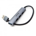 HUB USB-A; 3x USB-A 2.0; 1x USB-A 5 Gbps Alu