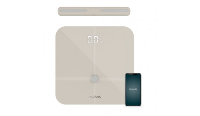 Digital Bathroom Scales Cecotec 04264 Beige Tempered Glass