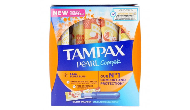 Super Plus tampoon Pearl Compak Tampax Tampax Pearl Compak 16 Ühikut