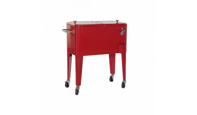 Külmkapp DKD Home Decor Punane Ratastega 74 x 43 x 80 cm Teras polüpropüleen 56 L (74 x 43 x 80 cm)