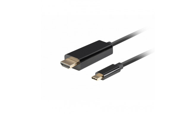 USB-C - HDMI Kaabel Lanberg CA-CMHD-10CU-0018-BK 1,8 m Must