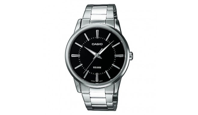 Meeste Kell Casio 3 H - BLACK Must Hõbedane (Ø 40 mm)