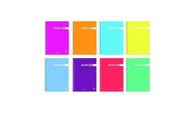 Notebook Pacsa Plastipac Multicolour Quarto 80 Sheets 5 Pieces