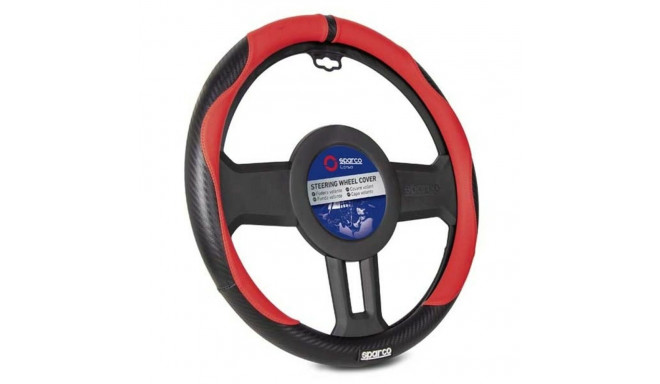 Steering Wheel Cover Sparco SPCS128RS Ø 37-38 cm Red