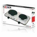 Electric Hot Plate Haeger HP-02S.015A 2 Stoves Red 2250W