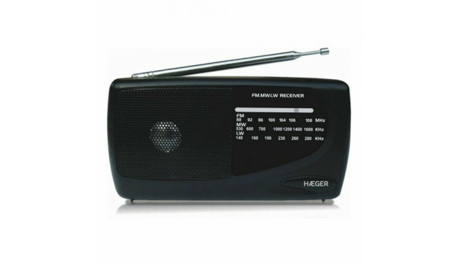 Radio AM/FM Haeger PR-TRI.002A Black