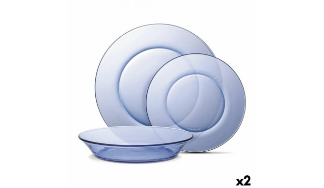 Dinnerware Set Duralex Lys Blue 12 Pieces (2 Units)