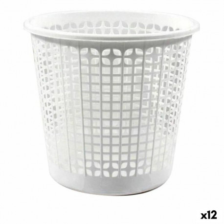 Atkritumu tvertne Dem Office Balts (12 gb.) (ø 27 x 25,5 cm)