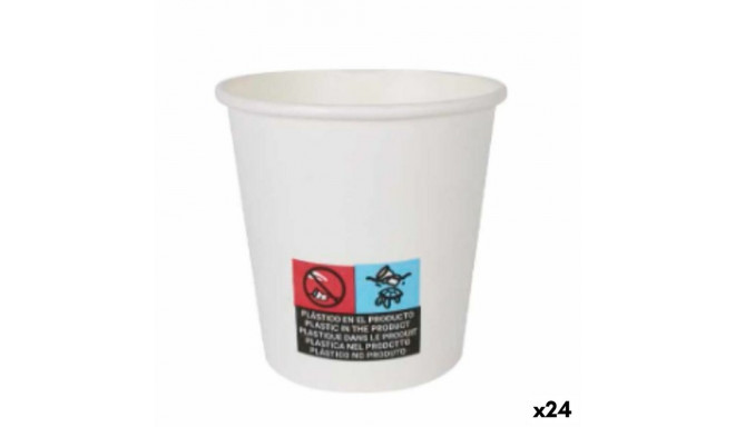 Set of glasses Algon Cardboard Disposable White 24 Units 120 ml (100 Pieces)
