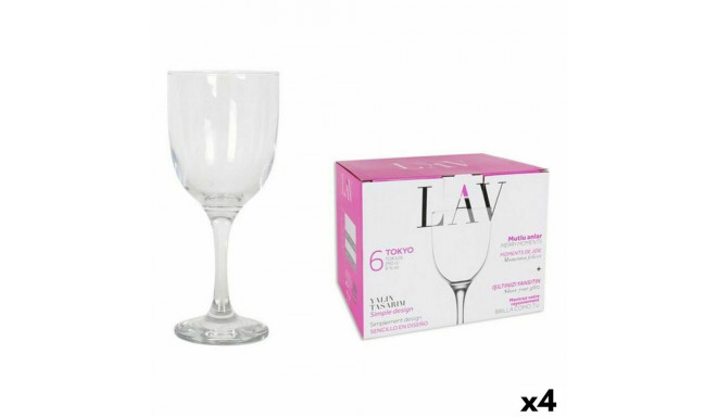 Set of cups LAV 145011 7,5 x 7,5 x 18 cm (4 Units) (290 ml)