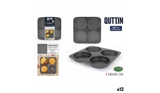Shaped mould Quttin Burguer 28 x 28 x 2,5 cm (12 Units)