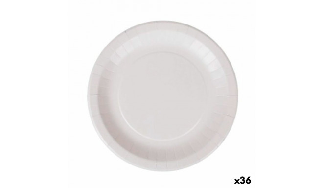 Plate set Algon Disposable White Cardboard 28 cm (36 Units)