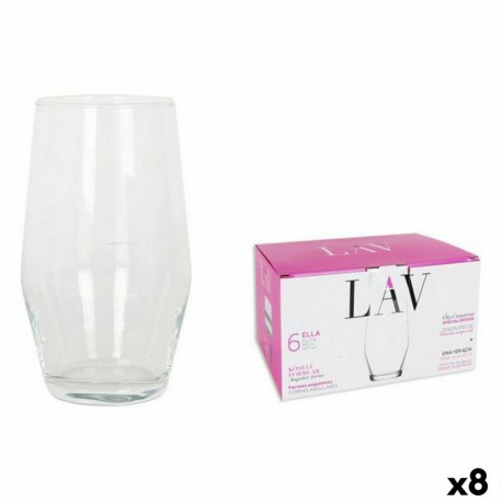 Glāžu komplekts LAV 144954 6 Daudzums (8 gb.) (495 ml)