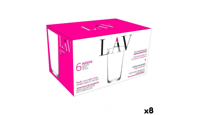 Set of glasses LAV Assos 490 ml 6 Pieces (8 Units)