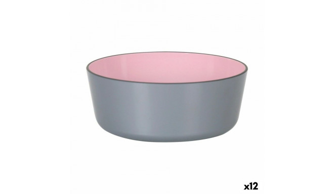 Bowl Inde Melamin Pink/Grey (12 Units)