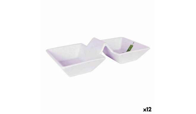 Bowl La Mediterránea Yummy White 24,3 x 12,5 x 6 cm (12 Units) (24,3 x 12,5 x 6 cm)