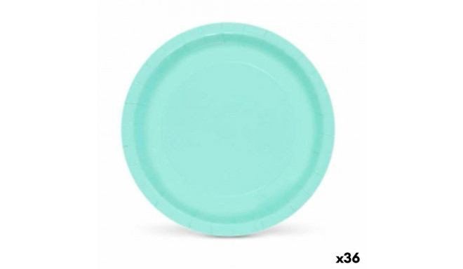 Plate set Algon Aquamarine Disposable Cardboard 20 x 20 x 1,5 cm (36 Units)