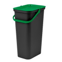 Atkārtoti Pārstrādājamo Atkritumu Tvertne Tontarelli Moda 24 L Melns Zaļš (6 gb.)
