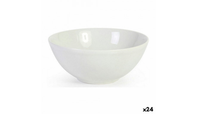 Bowl La Mediterránea Monaco White Ceramic 16 x 7 cm (24 Units)