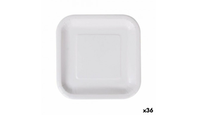 Plate set Algon Disposable White Cardboard 23 cm (36 Units)
