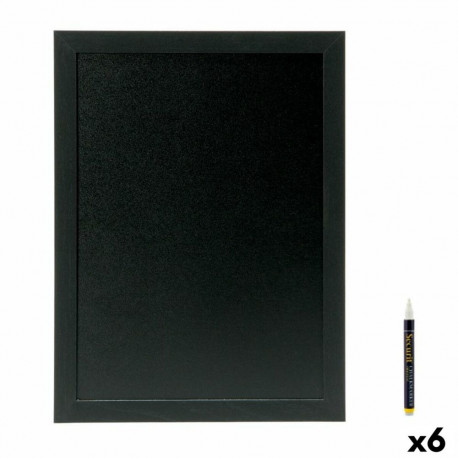 Laud Securit Woody Tiikpuu Seina Must 40 x 30 cm