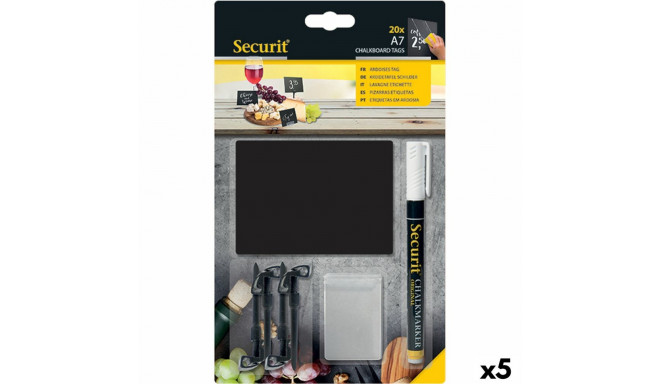 Доска Securit При поддержке набор 7,4 × 10,5 cm 20 штук Чёрный