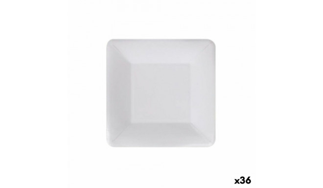 Taldrikute komplekt Algon Ühekordne Valge Papp Kandiline 18 cm (36 Ühikut)