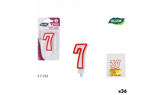 Candle Set Algon Red (36 Units)