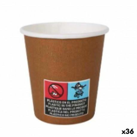 Klaaside komplekt Algon Papp Ühekordne Pruun 36 Ühikut 80 ml (50 Tükid, osad)