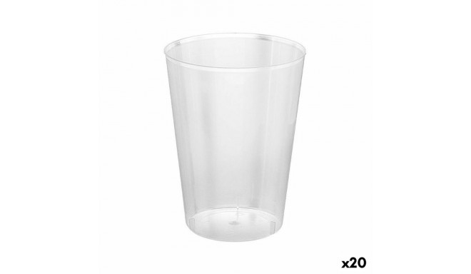 Korduvkasutatavate prillide komplekt Algon Läbipaistev Siider 20 Ühikut 500 ml (15 Tükid, osad)